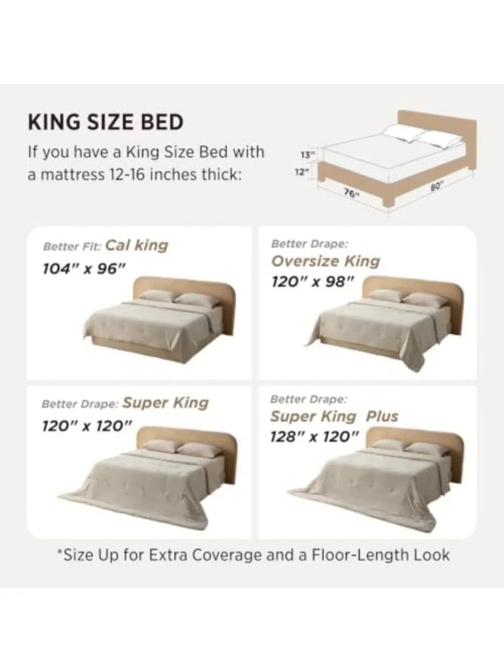 Cozy King Comforter Set - Soft Prewashed 3-Piece Bedding in Beige, 104
